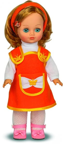Кукла ВЕСНА Наталья в оранжевом сарафане - 35 см (со звуком)