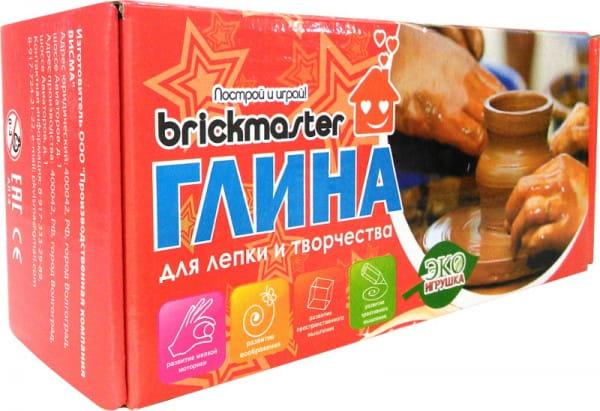Набор для творчества BRICKMASTER Глина - 1000 г