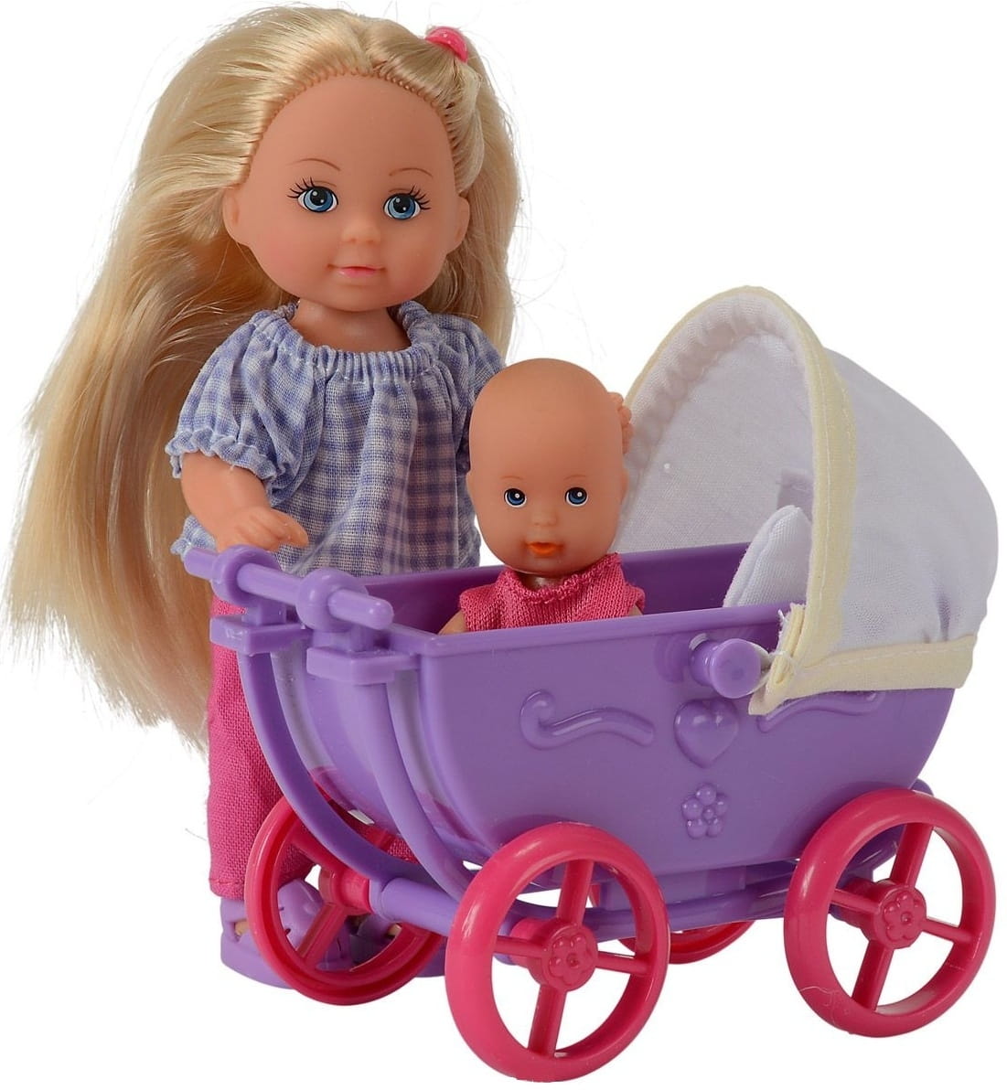 Кукла с аксессуарами Evi Еви с малышом на прогулке (SIMBA)