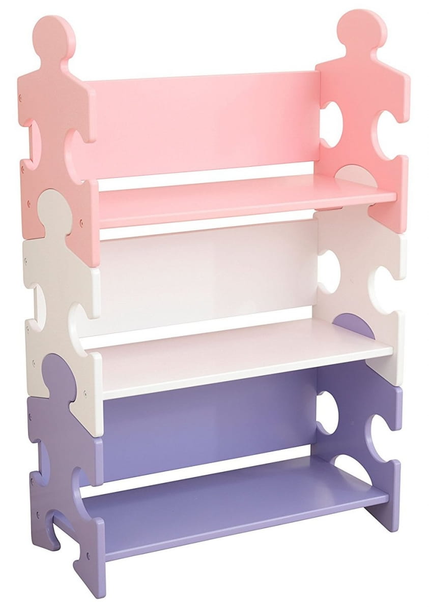 Система хранения KIDKRAFT Пазл пастель Puzzle Bookshelf - Pastel
