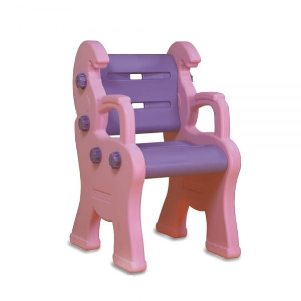 Детский пластиковый стул KING KIDS Королевский - розовый