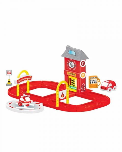 Игровой набор DOLU Пожарная станция с круговой дорогой
