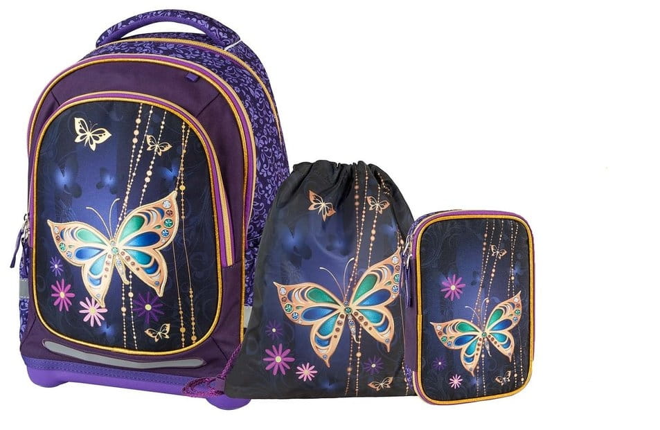 Супер легкий рюкзак TARGET COLLECTION Золотая бабочка 3 в 1