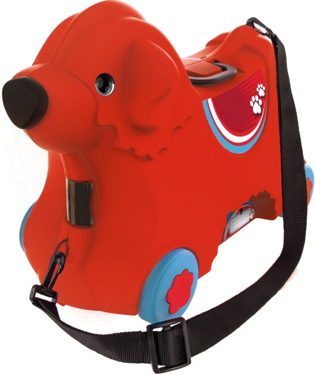 Детский чемодан Big на колесах - Собачка (красный)