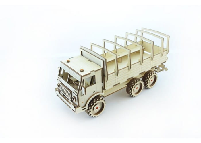 Деревянный конструктор LEMMO Военный грузовик