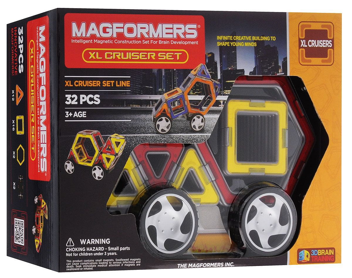 Конструктор MAGFORMERS XL Cruisers с колесами Машины (30 деталей)