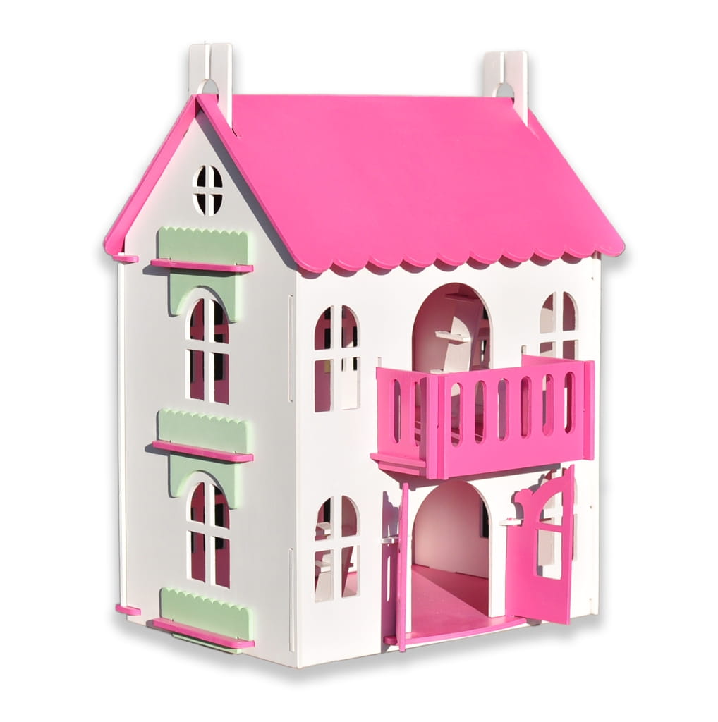 Кукольный домик WOOD LINES Арина - розовый