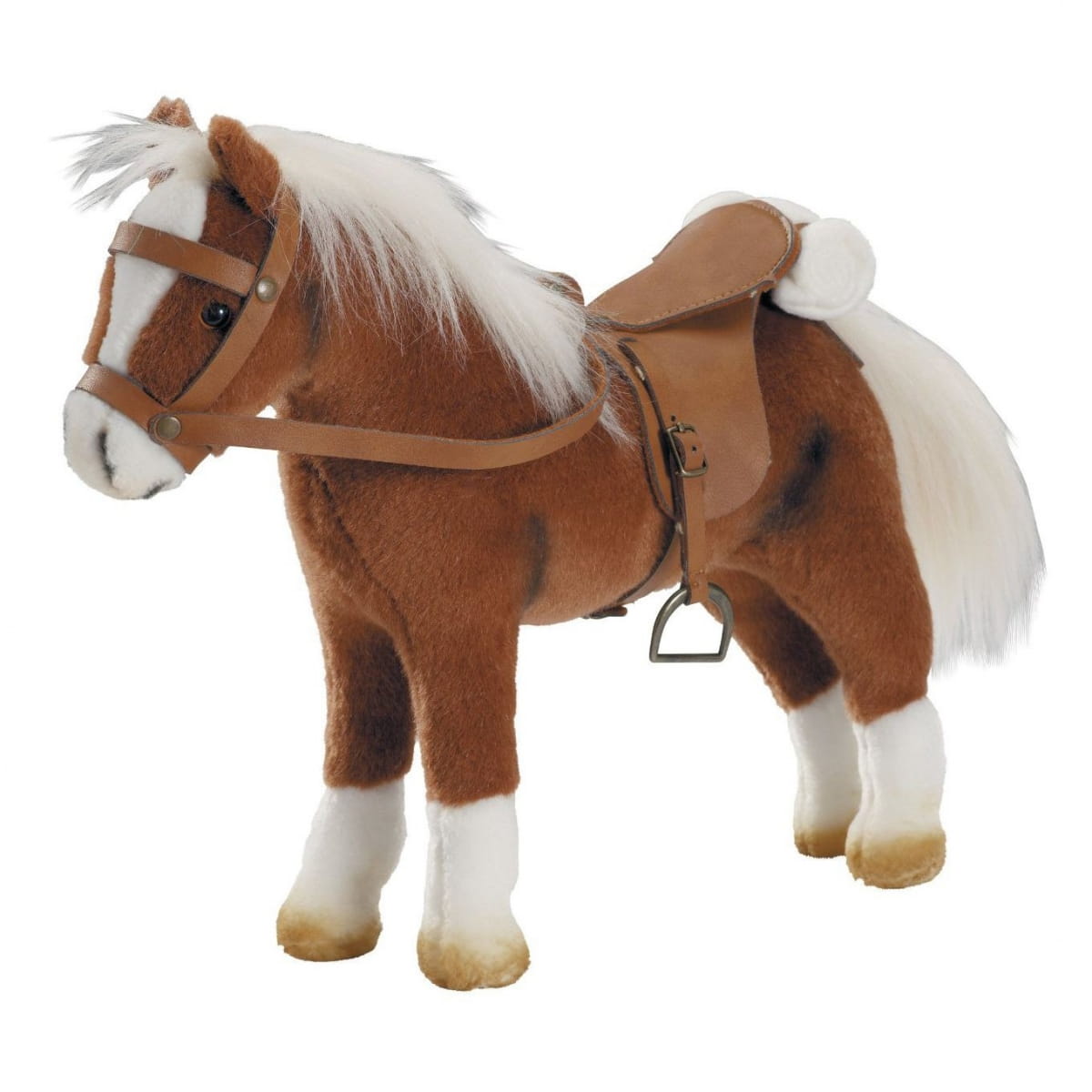 Лошадка для кукол GOTZ - коричневая (с седлом и уздечкой)