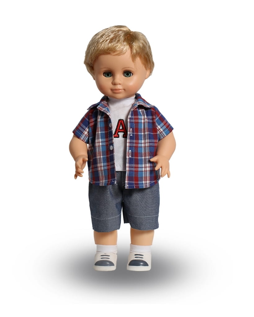 Кукла ВЕСНА Мальчик в клетчатой рубашке - 42 см