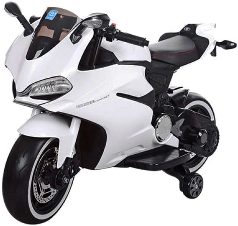 Детский мотоцикл River Toys E222KX - белый