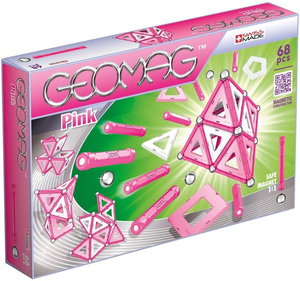 Магнитный конструктор GEOMAG Pink - 68 деталей