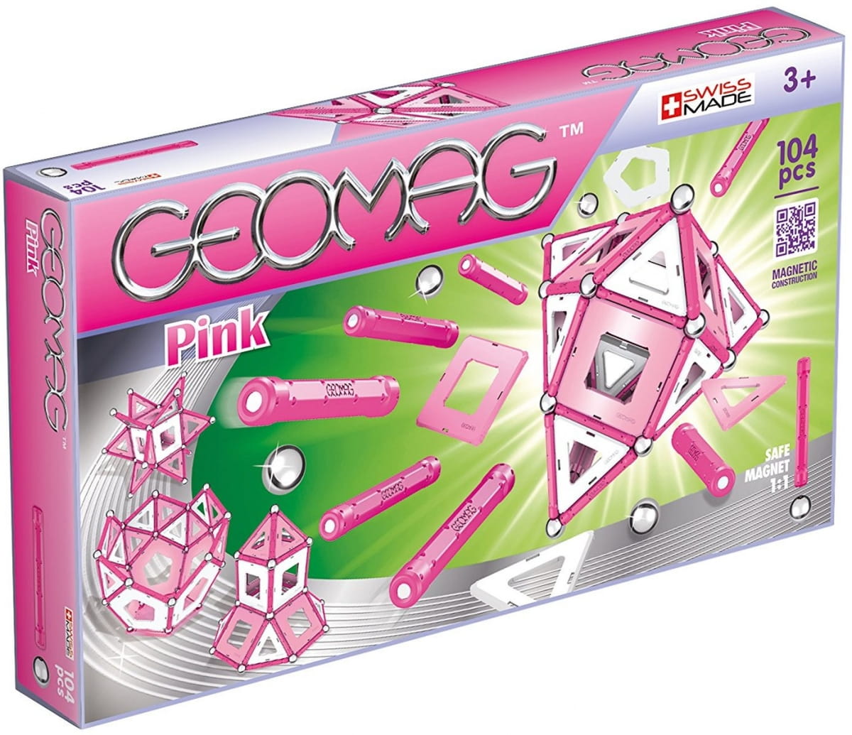 Магнитный конструктор GEOMAG Pink - 104 детали
