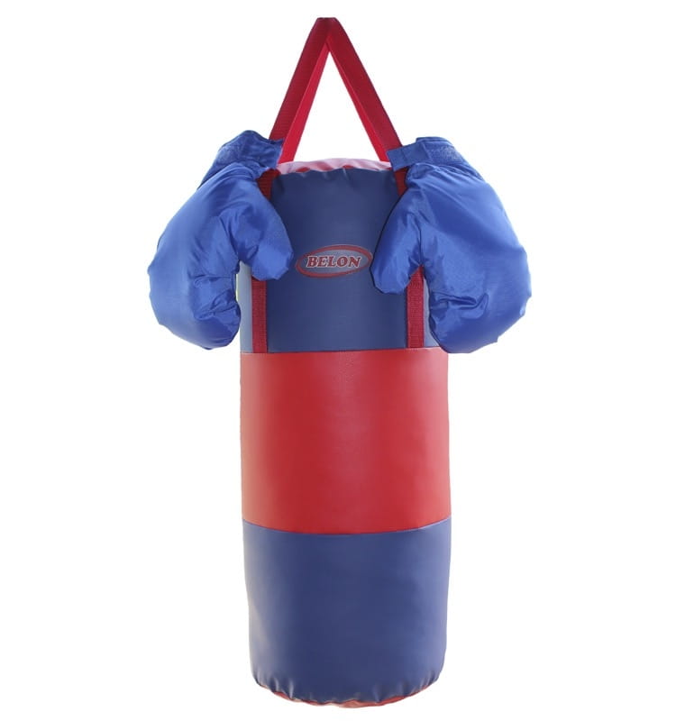 Набор для бокса BELON Груша и перчатки (сине-красный)