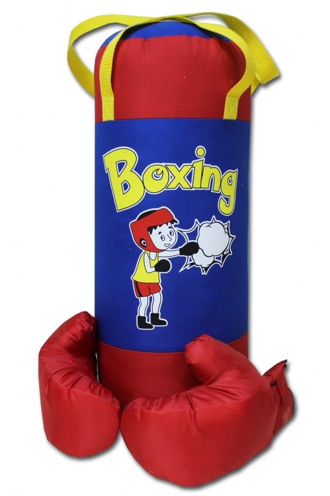 Набор для бокса BELON Груша и перчатки Boxing (красно-синий)