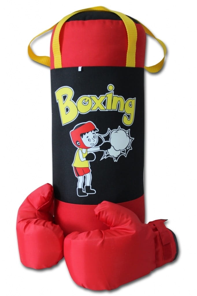 Набор для бокса BELON Груша и перчатки Boxing (красно-черный)