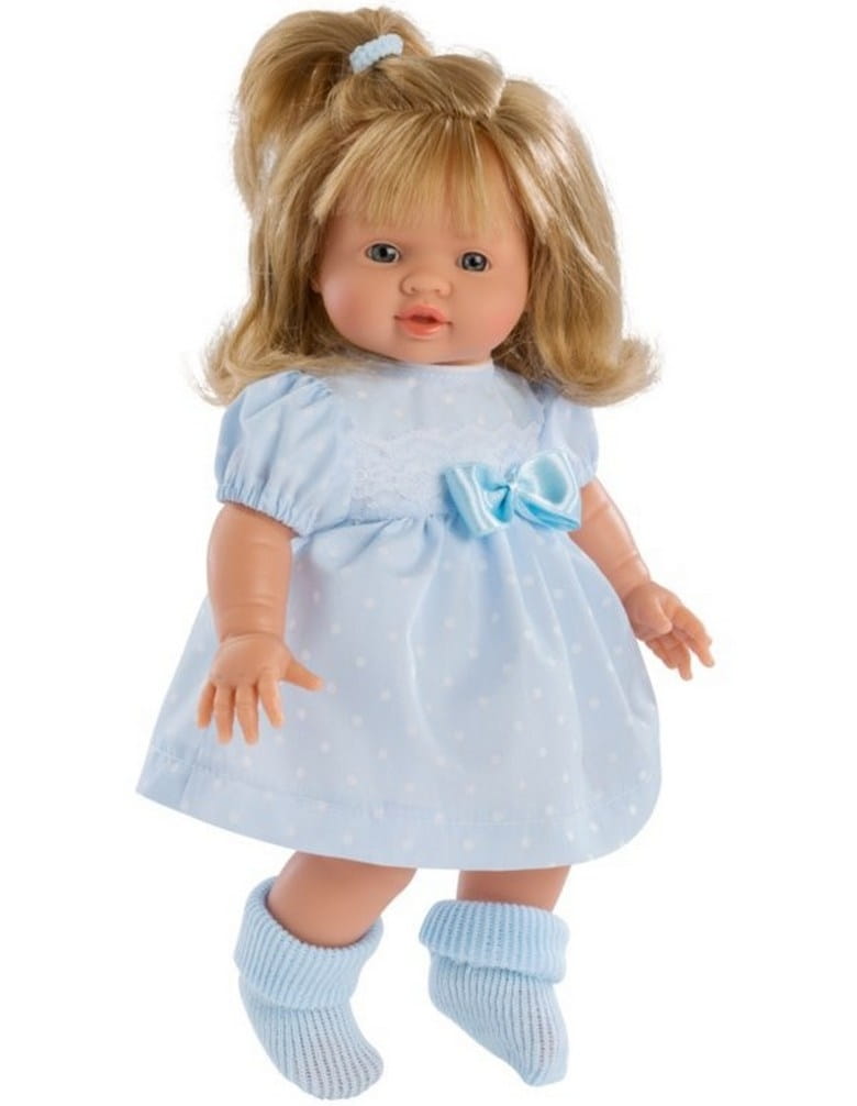 Кукла ASI Эмма c озвучкой - 36 см (в голубом платье с бантиком)