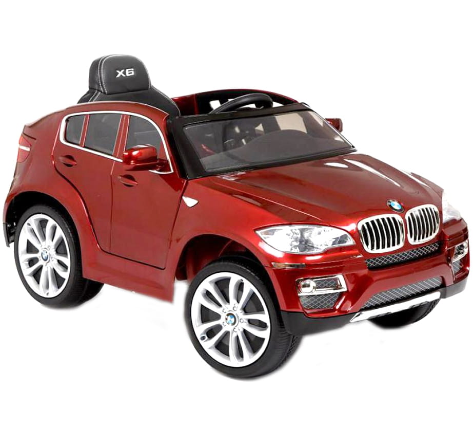 Электромобиль River Toys BMW X6 (лицензионная модель) с дистанционным управлением - глянец вишневый