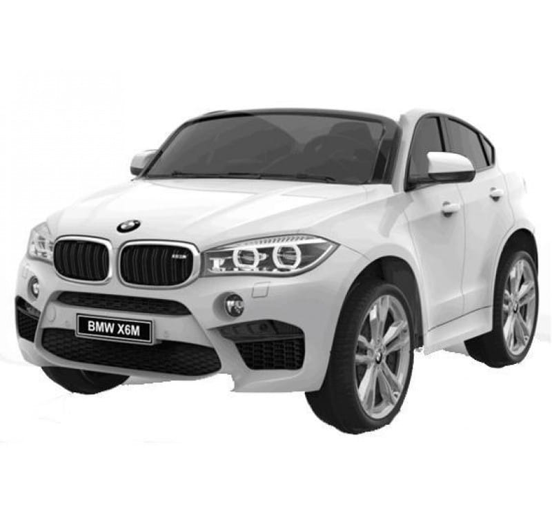 Двухместный электромобиль River Toys BMW X6 с дистанционным управлением (лицензионная модель) - белый