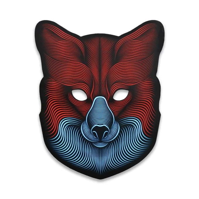 Cветовая маска с датчиком звука GEEKMASK Fox