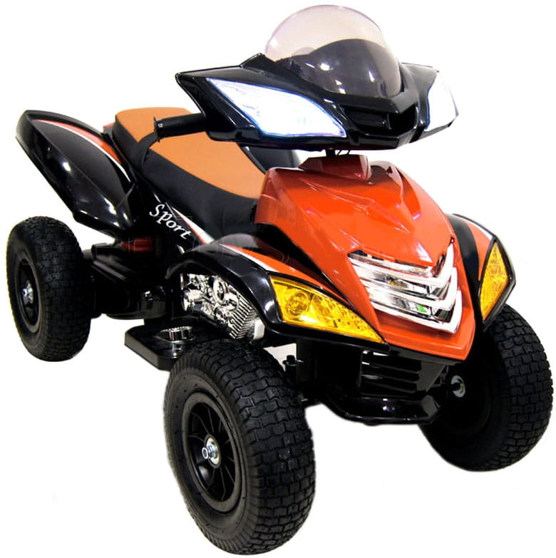Квадроцикл River Toys Е005КХ-A с надувными колесами - оранжевый