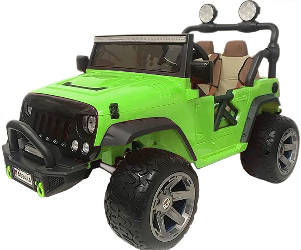 Двухместный электромобиль River Toys Jeep A004AA - зеленый