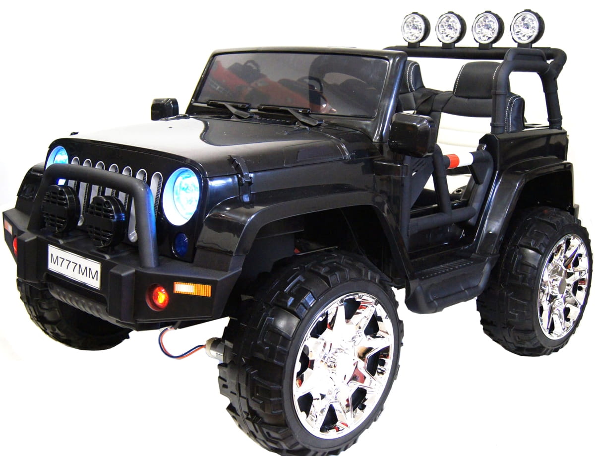 Электромобиль River Toys Jeep M777MM с дистанционным управлением (полный привод) - черный