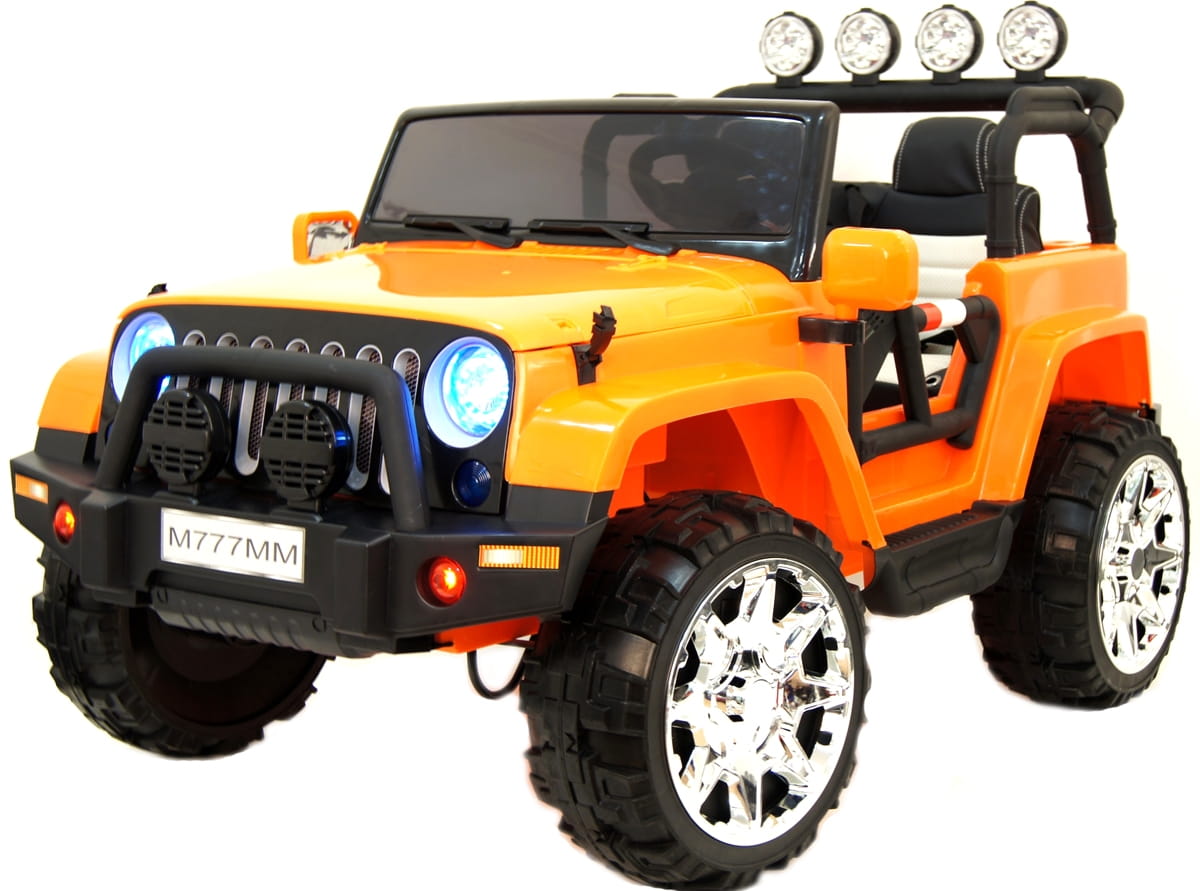 Электромобиль River Toys Jeep M777MM с дистанционным управлением (полный привод) - оранжевый