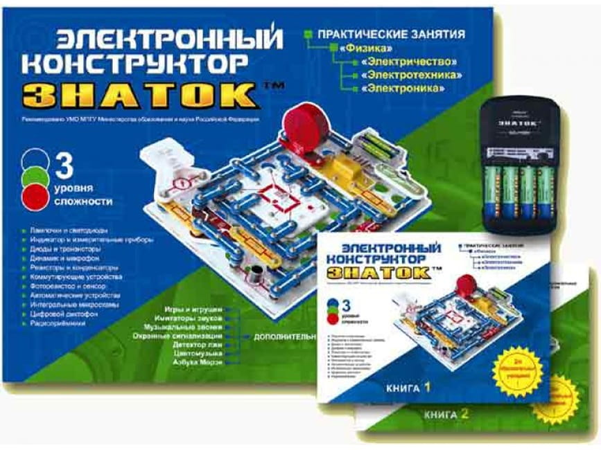 Электронный конструктор ЗНАТОК 999 схем + Школа