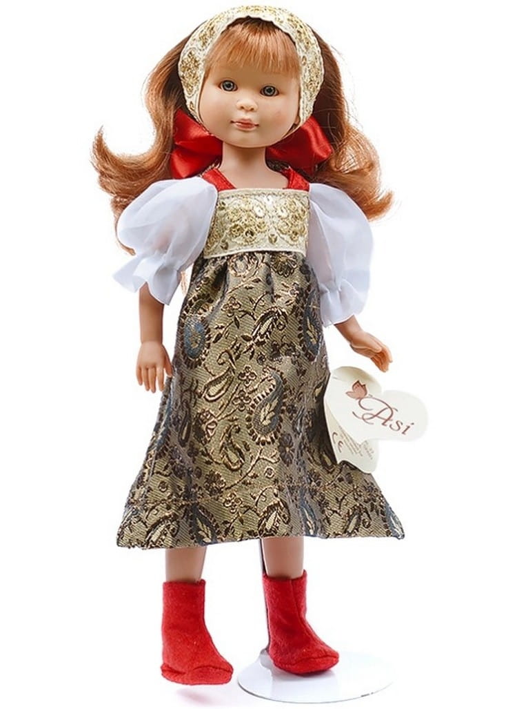 Кукла ASI Селия - 30 см (русская красавица в золотистом сарафане)